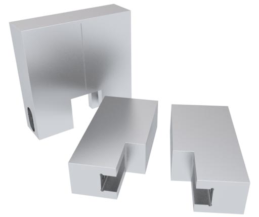 Gripshape Finger Blanks - Aluminum - Individual & Un-cut Pair -  For SMC MHZ2, MRHQ, MHQJ2 (G300)
