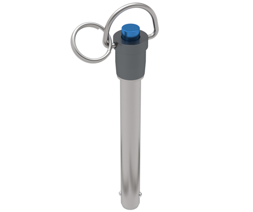 Quick Release Ball Lock Pins - Ring Handle - 300 Series Stainless Steel Shank - Aluminum Handle - Inch (RACS)