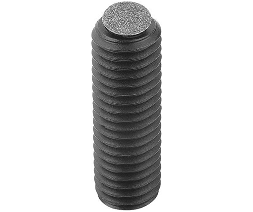 Thrust Screws - Threaded Design - Abrasive Diamond Surface Cone - Inch (TST-FC-DS)