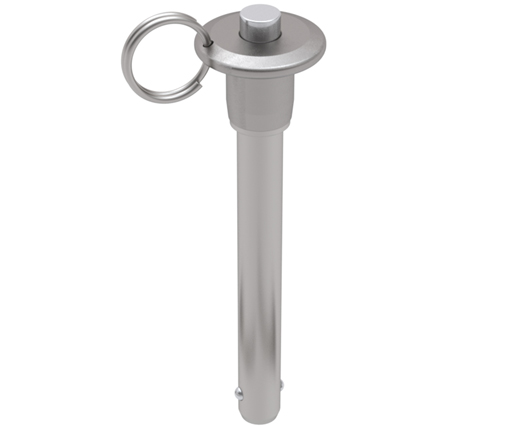 Quick Release Ball Lock Pins - Button Handle - 17-4 Stainless Shank - 300 Series Stainless Handle - Metric (MBCCH)
