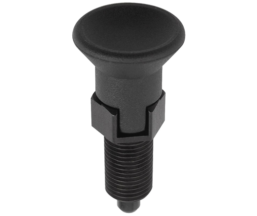 Indexing Plungers - Steel Hand Retractable Plunger w/ Collar - Plastic Handle - Hardened Pin - Lockout - Metric (03089)