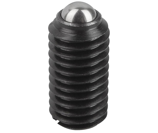 Spring Plungers - Ball Type - Steel - Slotted End - Standard End Force - Metric
