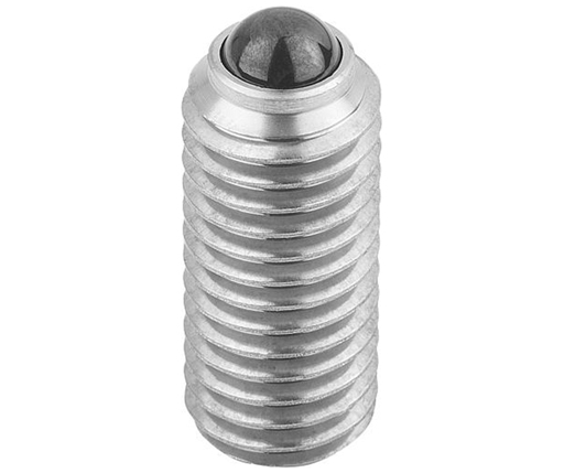 Spring Plungers - Ball Type - Stainless Steel - Hex End - Ceramic Ball - Metric