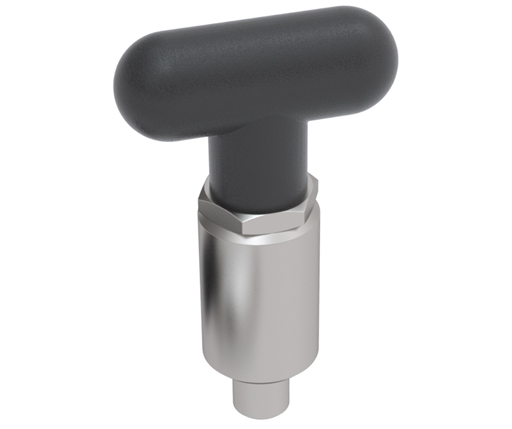 Indexing Plungers - Pull Pins - T Handle - Stainless Plunger - Stainless Housing - Lockout (CP-TLOSS)