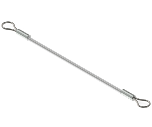 Quick Release Pin Wire Rope Lanyards - Zinc-plated Copper Sleeve - 3/64