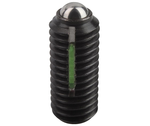 Spring Plungers - Ball Type - Steel - Nylon Locking - Hex End - Heavy End Force - Metric